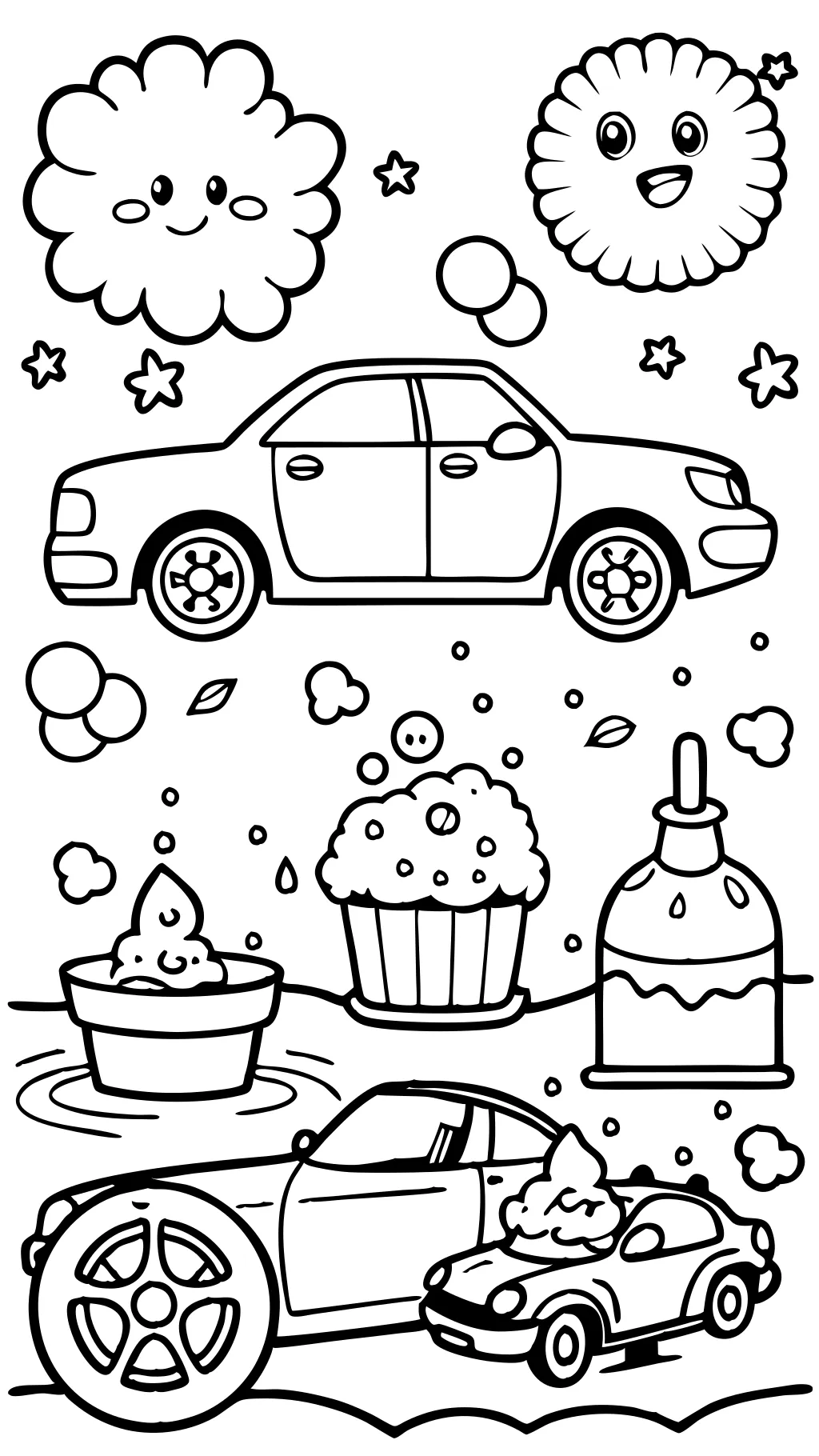 car wash coloring pages